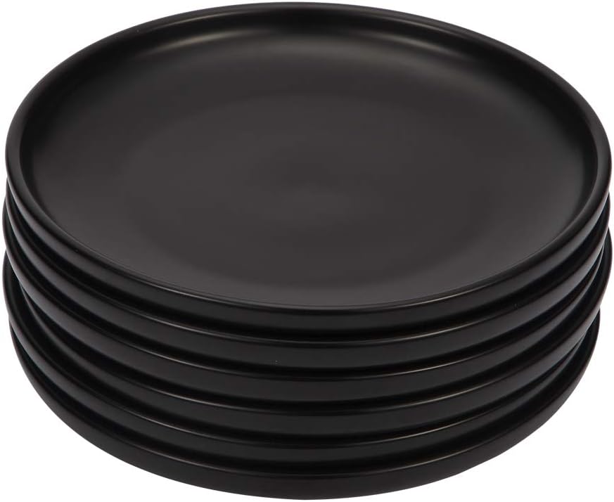6 Inches Small Appetizer Plates Matte Porcelain, Elegant Mini Size Round Serv...