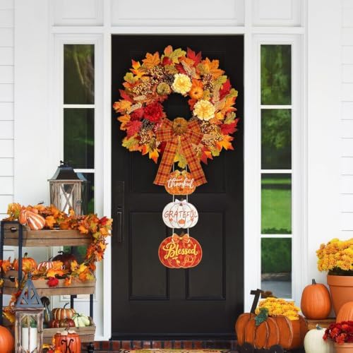 icx 24 inch fall wreaths for front door, package contents