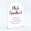 Photo Guest Book Sign for Wedding Acrylic Arch Wedding Bridal Shower Baby Shower Welcome Table Signs for Ceremony and Reception Decor 7 x 5 Inches