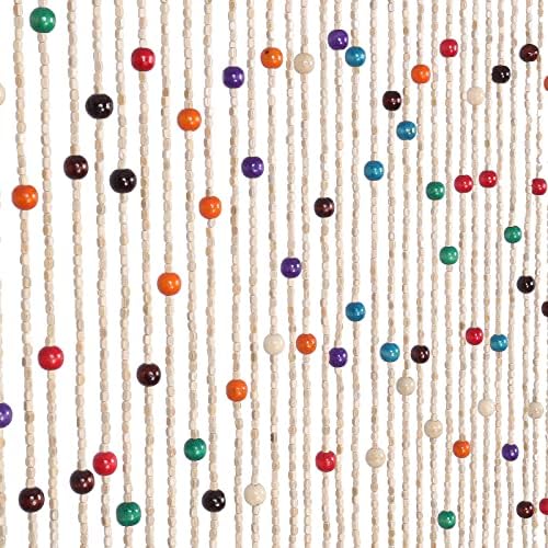 anminy bamboo wood beaded curtain, handmade colorful 38, package contents