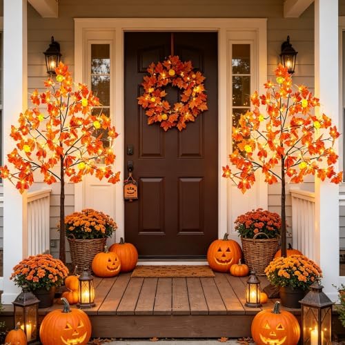4ft prelit lighted fall maple tree 96 led, package contents