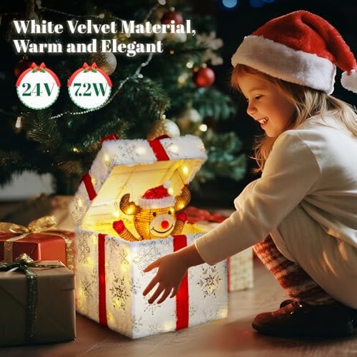 vingli animated christmas lighted gift boxes decoration, pop, side view