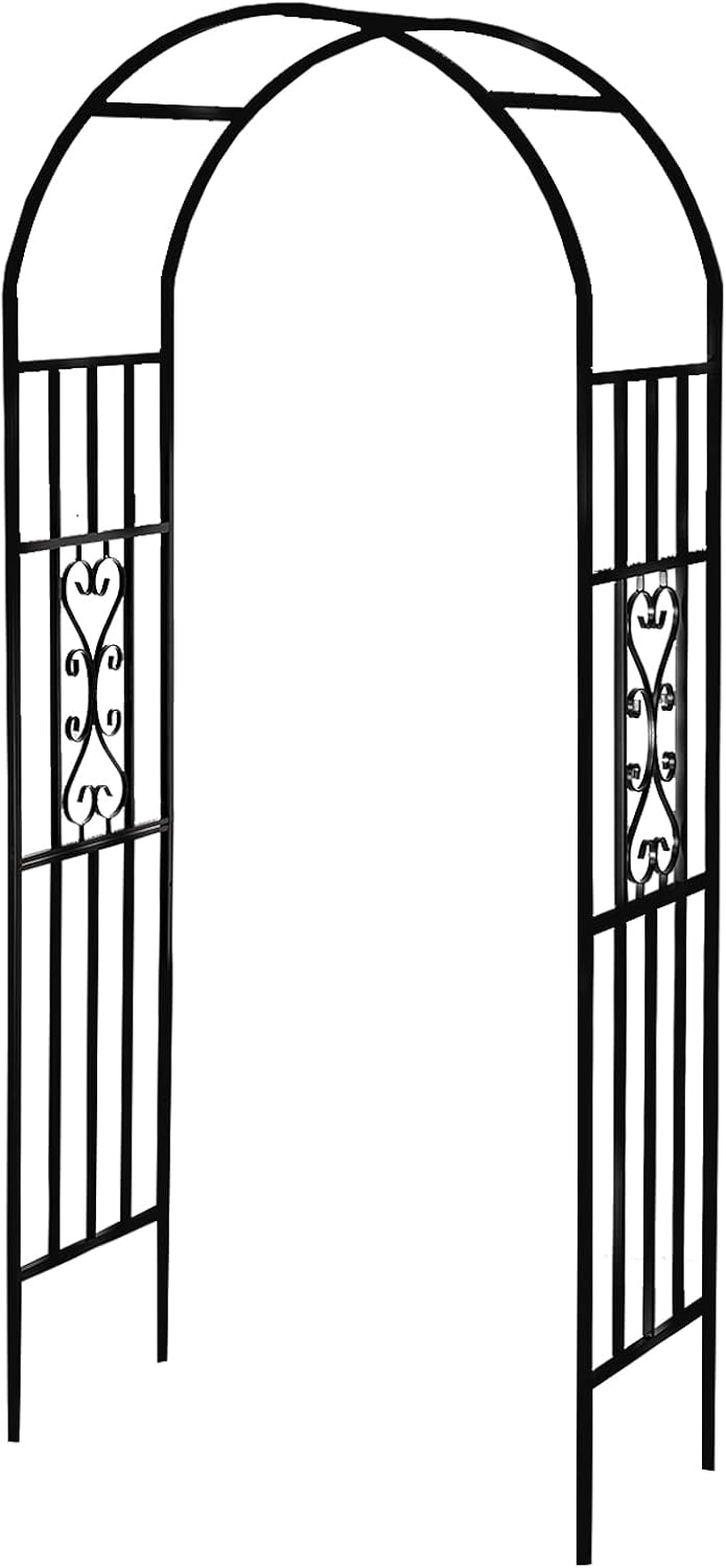 metal garden archway, 100"h x 45"w curved arbor, main product view