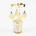 Christmas Candle Holders，Rotating Candlestick，Gold Starlight Glass Candle Holder,Restaurant Wedding Christmas Thanksgiving Wedding Anniversary Table Decoration (Christmas Tree)