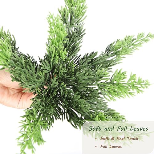 6.03ft uv resistant artificial cedar tree with full, side view