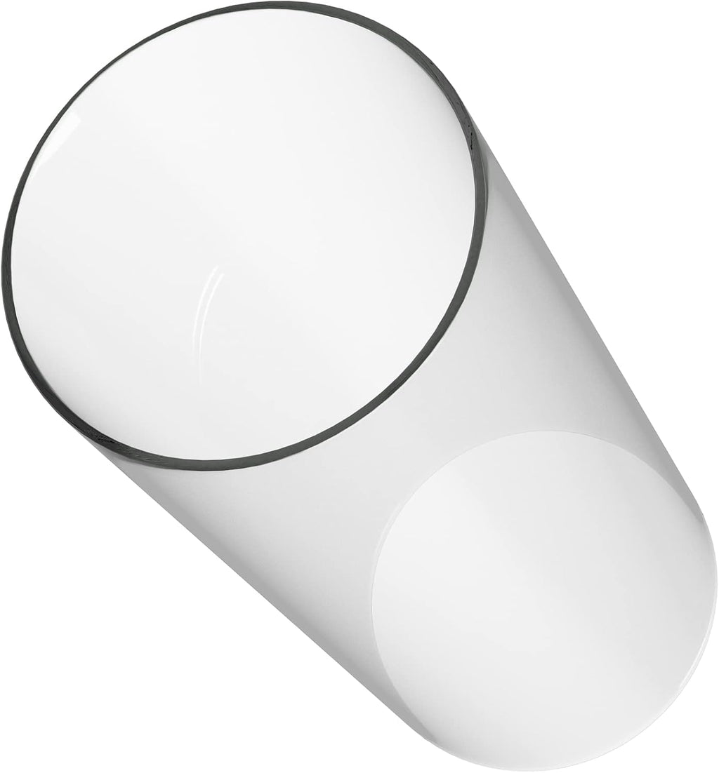 Hurricane Candle Holder - Open Ended, Bottomless Cylindrical Glass Lamp Shade, 3.5" x 6"