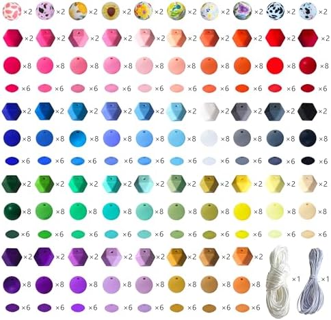 silicone beads bulk for keychain and bracelet making shown in use