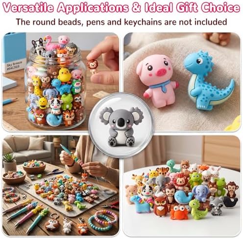 3d animals silicone focal beads bulk for pens, package contents