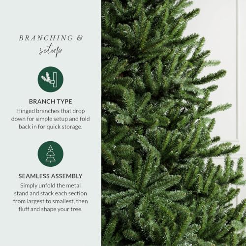 balsam hill 6.5ft unlit classic blue spruce showing dimensions