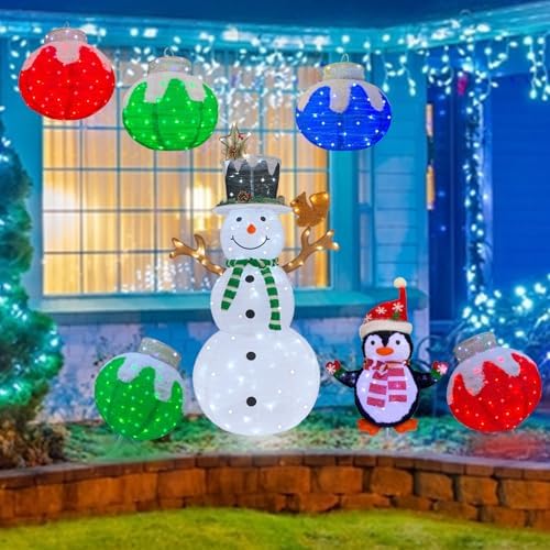 outdoor christmas balls lighted, 2pcs pop-up christmas ornaments, package contents