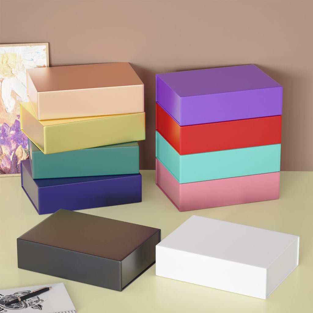 ROSTELACK White Gift Box 11.9" x 8.5" x 3.3" with Magnetic Closure Lid for Presents,Bridesmaid Gifts Boxe,Cute Box,Birthday Gift,Luxury for Gift Packaging, Magnetic Gift Boxes for Wrapping Gifts