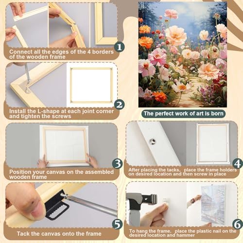 doublefill 3 pack canvas stretcher bars, 16x20 in, close-up detail
