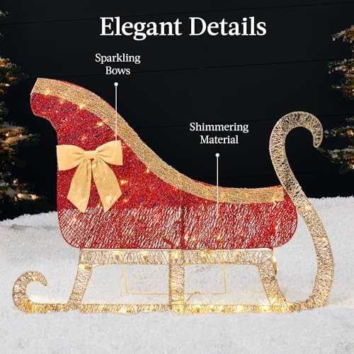 best choice products 4ft lighted 2d reindeer &, close-up detail