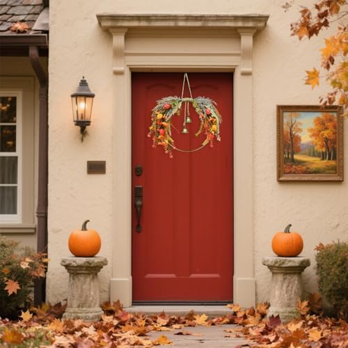 fall leaves wreaths for front door outside fall on a desk or shelf