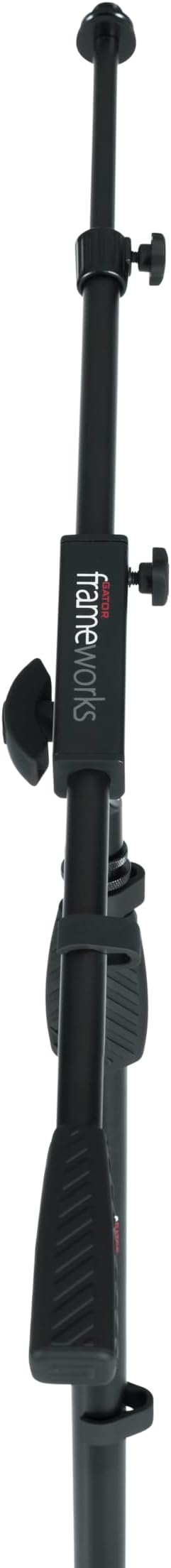 Gator Frameworks Tripod Mic Stand with Boom Arm & Soft Grip Twist Clutch Height Adjustment, Includes 3/8" and 5/8" Adapters (GFW-MIC-2020)