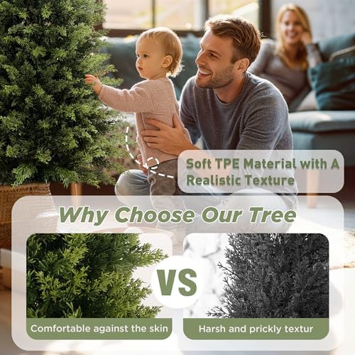 2ft artificial cedar trees for outdoors (uv resistant), close-up detail