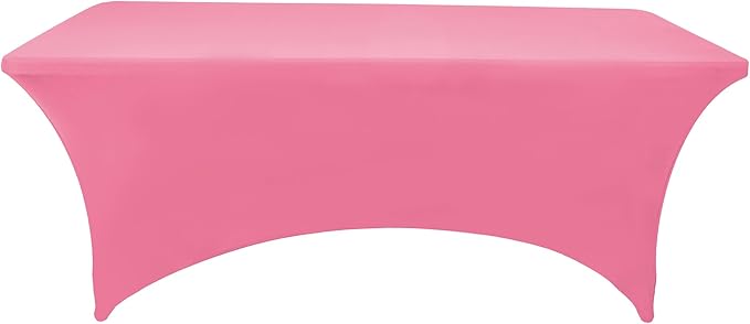 2-Pack 4ft Spandex Table Covers for Rectangular Folding Tables - Wrinkle Resistant Stretch Tight Table Cloths - Ultimate Fitted Table Protector for Parties, Banquet, and Wedding