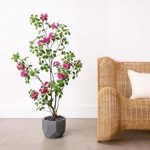 nearly natural 4 ft artificial dogwood tree with showing dimensions