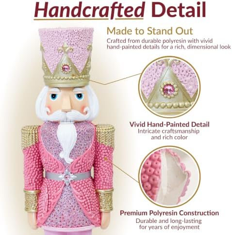 sunnydaze kenneth the princely 3ft nutcracker statue, christmas shown in use