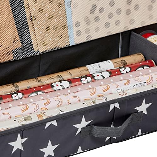 love it store it bag for wrapping paper, side view