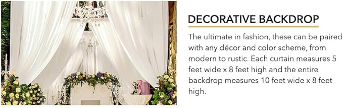 AK TRADING CO. 10 feet x 8 feet IFR Polyester Backdrop Drapes Curtains Panels with Rod Pockets - Wedding Ceremony Party Home Window Decorations - Lemon Yellow