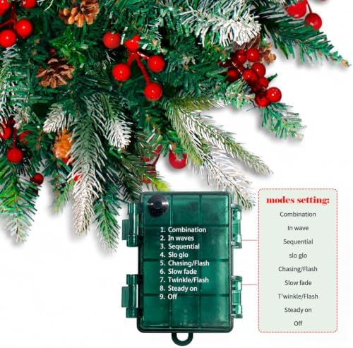 lighted christmas urn filler, 1 pack 24 inch on a desk or shelf