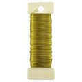 HAHIYO 26Gauge Golden Metal Floral Wire - 1 Roll, 38 Yards (115 Feet) - Flexible Paddle Wire for Craft, Christmas Wreath, Flower Arrangement, Bouquet Wrapping, Wedding, DIY