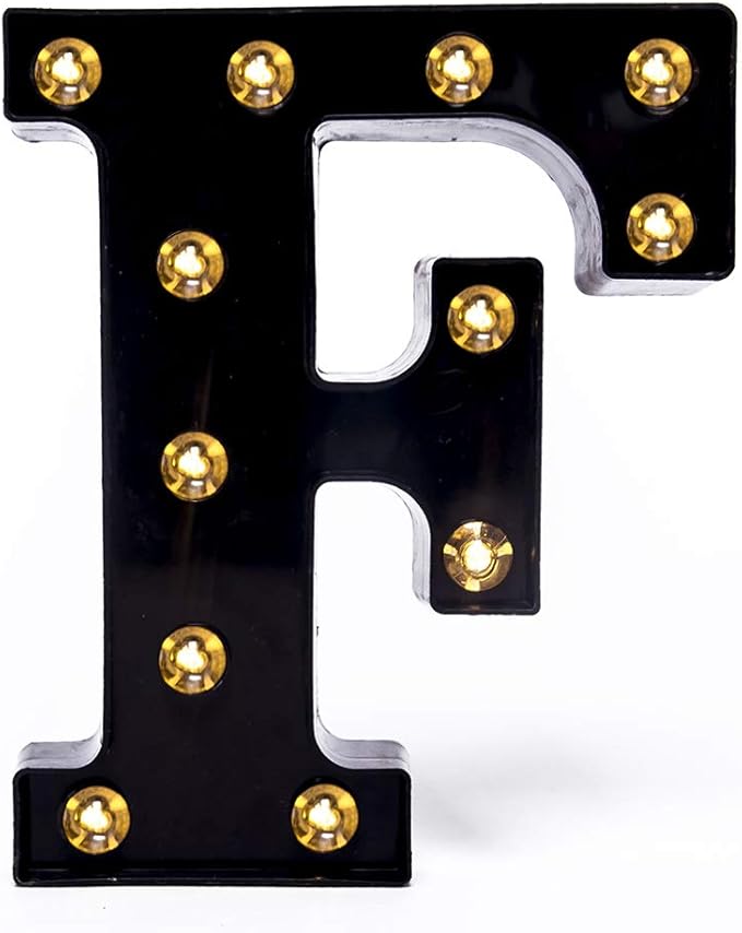 Foaky Black LED Marquee Number Lights Sign Light Up Marquee Number Lights Sign for Night Light Wedding Birthday Party Battery Powered Christmas Lamp Home Bar Decoration