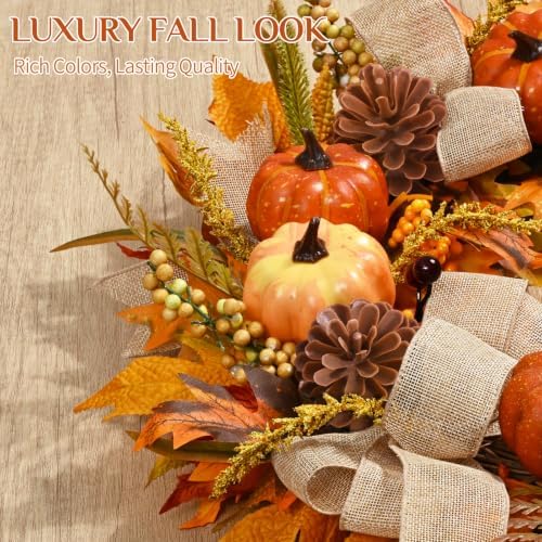 fall wreaths for front door outside, fall door, view 9
