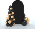 bricia Wedding Arch Backdrop Stand Cover, 5FT Double Sided Stretchy Arch Cover Fitted Wedding Birthday Party Banquet Decoration (Black 60''Lx25.2''W)