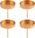 Gold Candle Holders Set of 4, 8 cm Christmas Advent Candlesticks, Candle Holders, Christmas Decoration, Metal Candle Holder, for Wreaths Garland Christmas Decoration