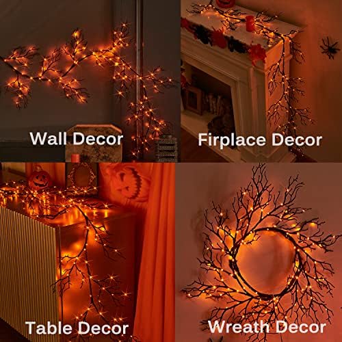 baolitvine lighted halloween garland battery operated with 8, package contents