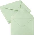 50 Pack 4x6 Envelopes Letter Size, Green A4 Envelopes Self Seal for Wedding Invitation, Envelope 4.3x6.3 for Greeting Cards, Photos, Baby Shower, Graduation, Thank You Cards, Announcements