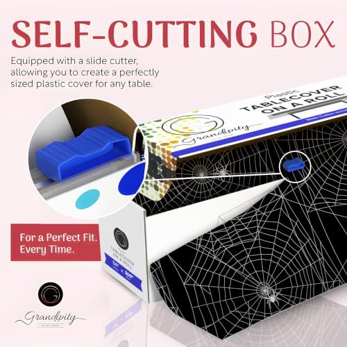Grandipity Plastic Table Cloth Roll - 54in x 300 Ft. Table Cover