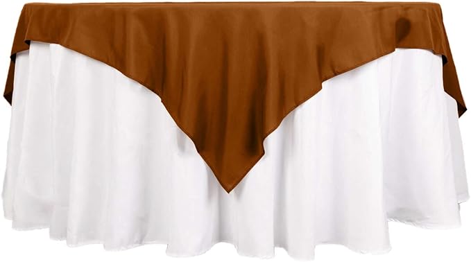 Efavormart 70" Square Linens Cinnamon Brown Wholesale Linens Polyester Square Linen Tablecloth for Wedding Banquet Party Restaurant