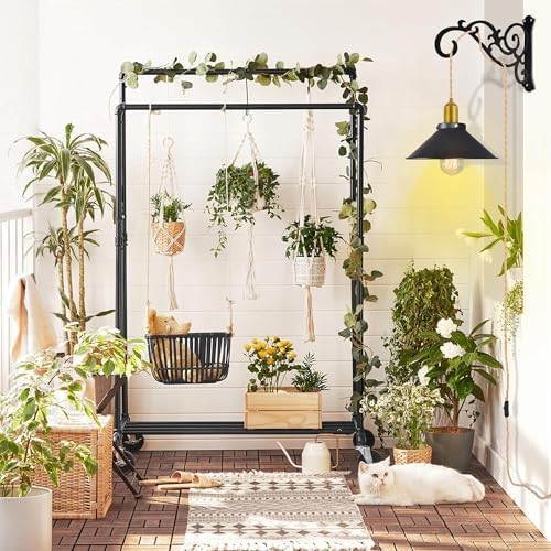 Plug in Pendant Light Cord 15FT Hemp Rope, Hanging Lamp Kit | Twisted rope cord, ceramic E26 socket, gold aluminum shell, inline switch, rustic hanging lantern style