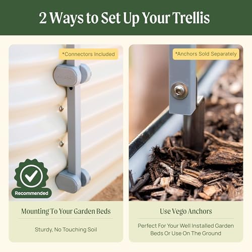 vego garden modular arched trellis system 4.5' long, package contents