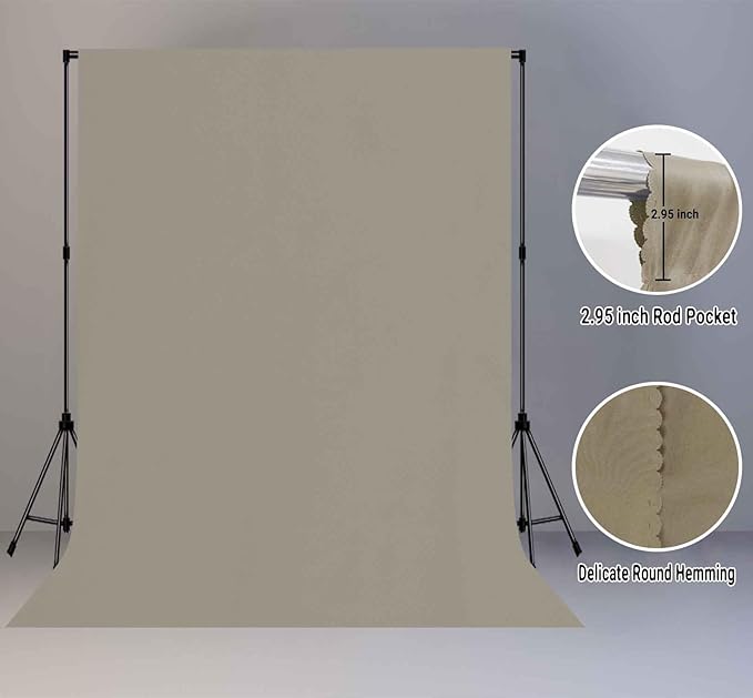 10x20FT Large Gray Screen Backdrop Photo Background, Pure Grey Color, Professional Photography Video Studio, Events, Streaming, Games, Live Streaming