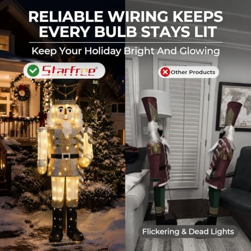 61inch nutcracker christmas decor outdoor with leds 5, view 10