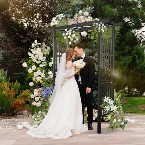 vingli garden arbor, pvc wedding arch for ceremony shown in use