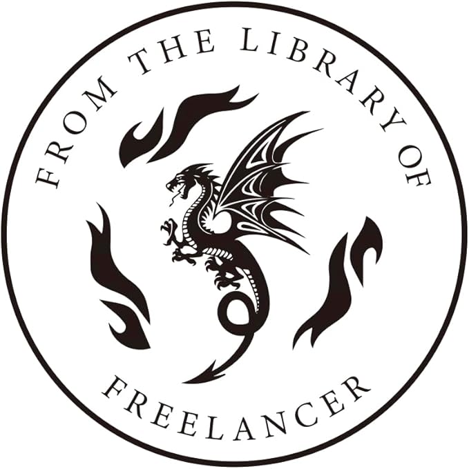Personalized Book Embosser - Custom Library Stamp, Personal Gifts for Book Lovers, Readers, Teachers (Dragon-01)