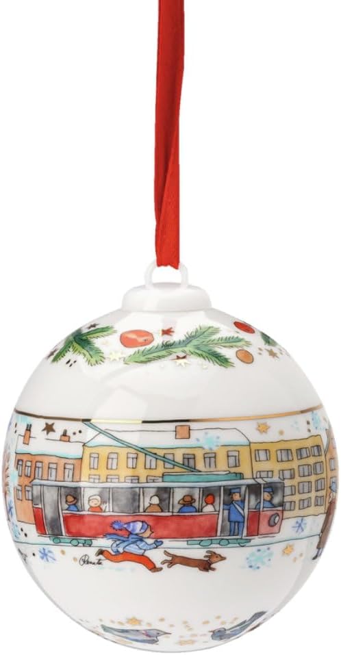 Hutschenreuther Porcelain Christmas Bauble 2023 Porcelain Ball