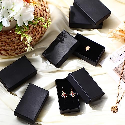 batiyeer 96 pcs black cardboard jewelry boxes with, side view