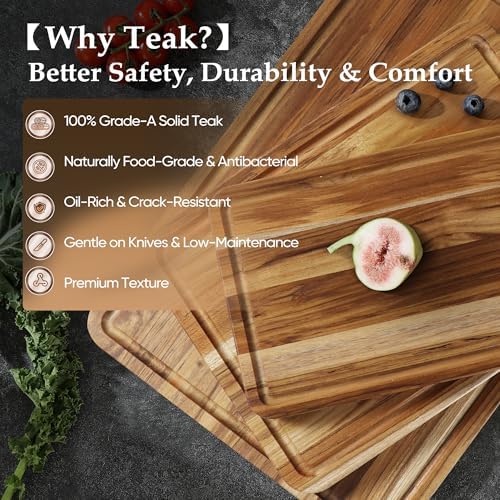 teak cutting board wood wooden cutting boards for, side view
