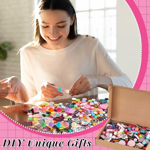landical 200 pcs inspirational silicone focal beads bulk on a desk or shelf