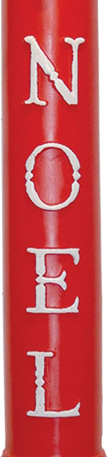 Union Products Blow Molded 39 Inches Plastic Realistic Lighted Noel Illuminated Candle with Electric Cord and Light Included, Red