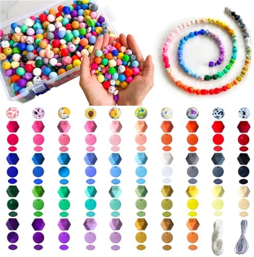 silicone beads bulk for keychain and bracelet making, main product view