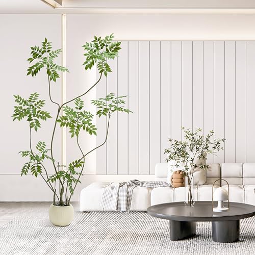 artificial sumac tree: 6ft faux mahonia fortunei tree on a desk or shelf