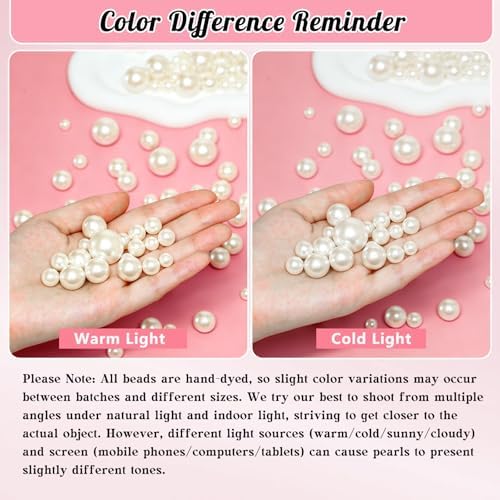 ivory no hole pearl beads for crafting and on a desk or shelf