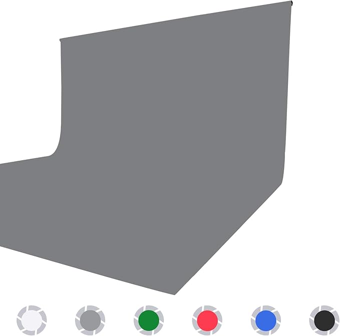 ISSUNTEX 5X6.5 ft Gray Background Backdrop,Photo Studio,Collapsible High Density Screen for Video Photography and Television